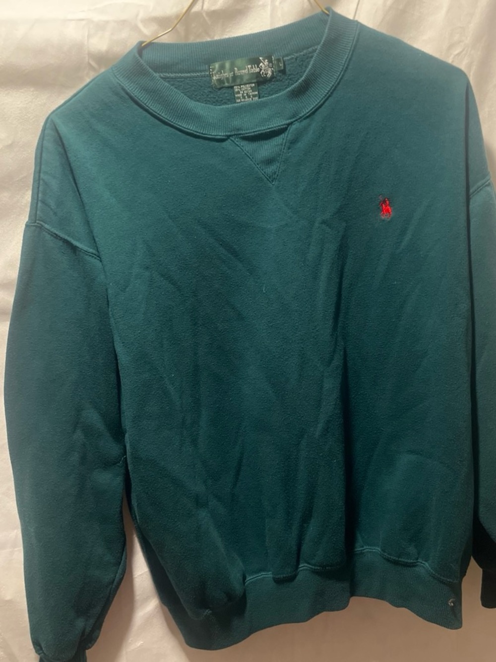 Knights Apparel Teal Green Crewneck Sweatshirt with Small Red Logo
